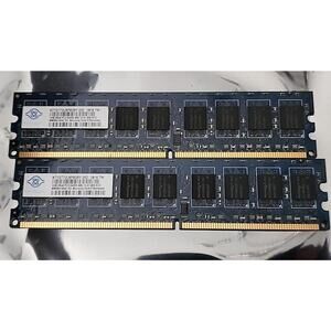 Nanya 2 GB (2 x 1GB) DDR2 PC2-6400U ECC Memory Desktop Memory